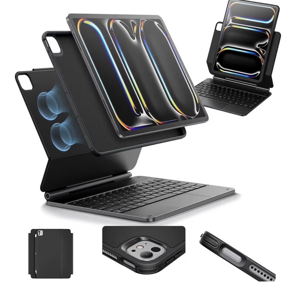 ESR iPad Pro 11" (5th) Case Keyboard (M5/M4, 2025/2024)  Rebound 360 Black